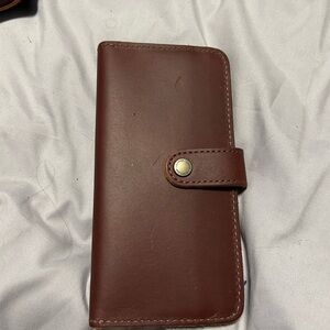 Portland leather bifold wallet in cognac